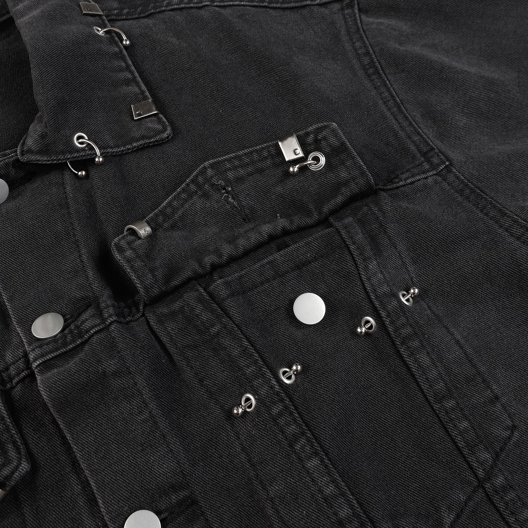 Black Onyx Hardware Denim Jacket