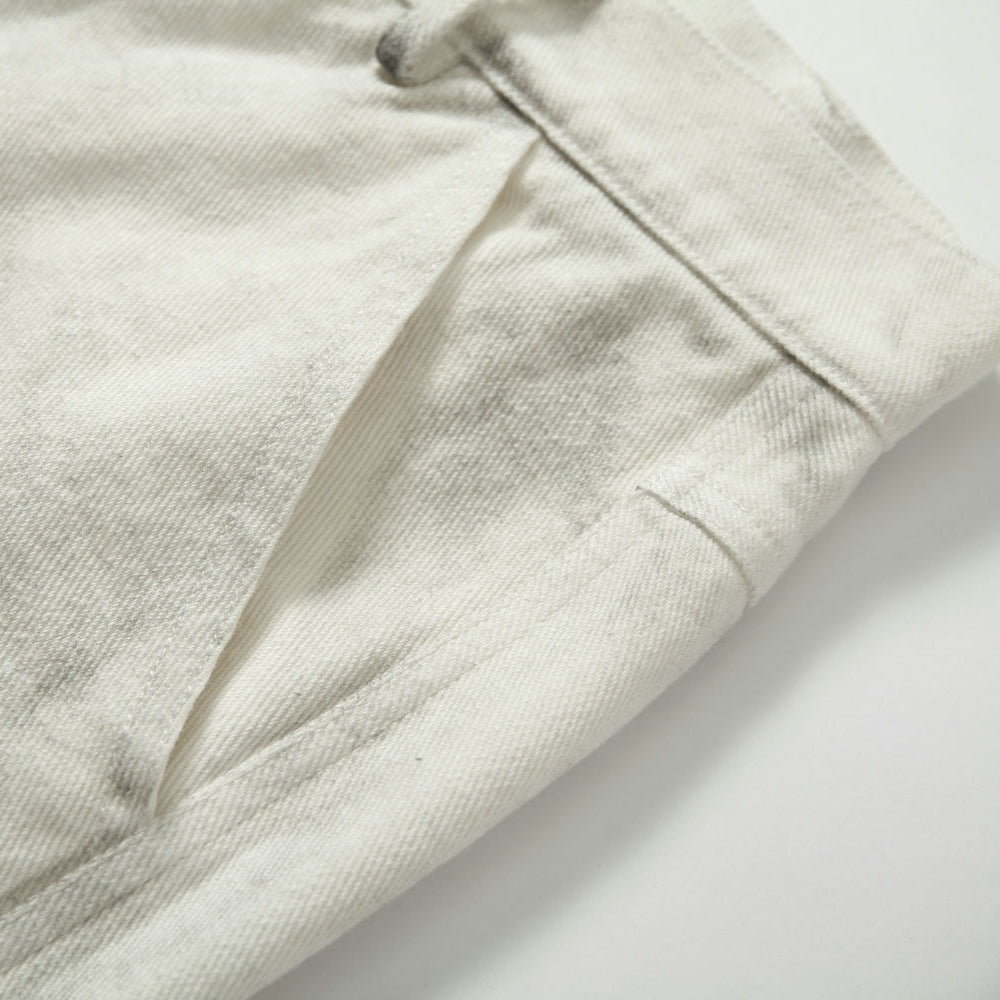 White Monochrome Veil Utility Jeans