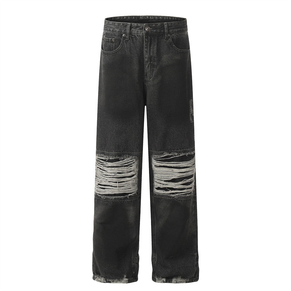 Fractured Horizon Shredded Denim